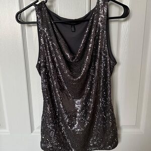 White House Black Market Sparkle Top Size XS